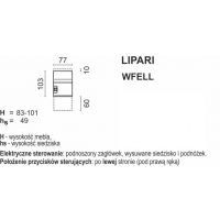 Meblomak - LIPARI wstawka WFELL z funkcją silnik elektryczny lewa