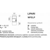 Meblomak - LIPARI wstawka WFELP z funkcją silnik elektryczny prawa