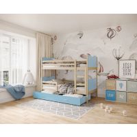 AJK meble - MAX Łóżko Piętrowe 2-osobowe z Szufladą 160x80cm