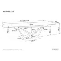 SIGNAL - MARANELLO CERAMIC Stół rozkładany 200-290x98cm | PANDORO Biały | Stelaż miedziany