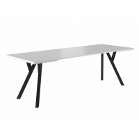 SIGNAL - MERLIN Stół 90-240x90 | Biały mat | Czarny | z PL