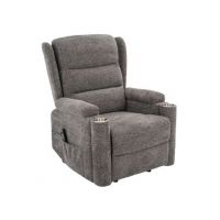 SIGNAL - MINOS RAVEN Fotel rozkładany elektrycznie z funkcją pionizacji | Tkanina | Szary RAVEN 13 | z MR