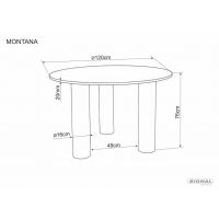 SIGNAL - MONTANA Stoł fi 120cm | Dąb