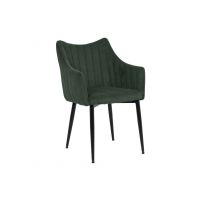 SIGNAL - MONTE Sztruks Krzesło | Tkanina Fjord Zielony 79 | Stelaż Czarny mat