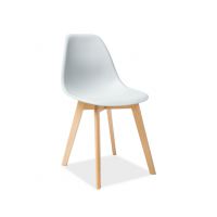 SIGNAL - MORIS Krzesło | Jasny szary | Stelaż drewno bukowe