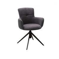 MC AKCENT - MECANA S Krzesło nogi skośne | stelaż lakier czarny mat | Obrót siedziska | Tkanina antracyt | MC4S41AN
