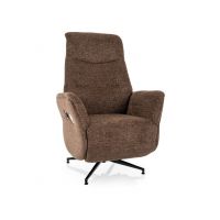 SIGNAL - NESTOR RAVEN Fotel rozkładany elektrycznie | Tkanina Raven 45 Cappuccino | z MR