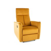 SIGNAL - NIKOS Velvet Fotel rozkładany | Tkanina | Curry Bluvel 68 | z MR