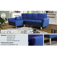 LIVEO - VIKO | Długi bok | Narożnik z funkcją spania i pojemnikiem na pościel | Strona narożnika Lewa | DOSTĘPNY OD RĘKI