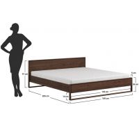 KATMANDU MEBLE - ADRIA Łóżko 160x200 | Dąb tabacco | PRHADRIA160x200DT