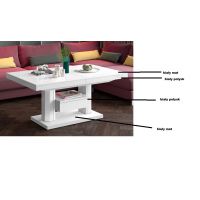 HUBERTUS - QUADRO MAX Ławostół | Biały mat | Biały połysk