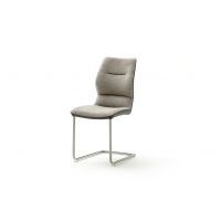 MC AKCENT - ORLANDO S Krzesło na płozie | Tkanina przód cappuccino | Ekoskóra tył szara | ORSE62CX