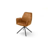 MC AKCENT - OTTAWA Krzesło z podłokietnikiem | Nogi skośne | Tkanina optyka welur Curry | OT4A47CU