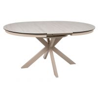 SIGNAL - PORTO CERAMIC Stół 120x120-160x76h | TRAVERTINE Beż | Kaszmir