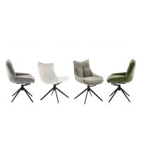 MC AKCENT - PARKER S Krzesło | Obrót siedziska | Metal lakier czarny mat | Tkanina Jasny Antracyt | PK4S60AN | 2 sztuki | DOSTĘPNE OD RĘKI