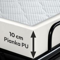 Mars Meble - PERONI 140 Sofa na stelażu włoskim | funkcja spania i materac oraz pojemnik