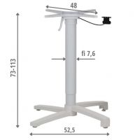 STEMA - Podstawa do stolika SH-C06/W | Regulowana wysokość 73-111 cm | Uchylna | Biała