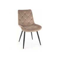 SIGNAL - RALPH Velvet Krzesło | Tkanina | Ciemny Beż Bluvel 40