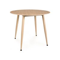 SIGNAL - RION K Stół fi90x76h | Travertine | Kaszmir