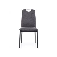 SIGNAL - RIP BREGO Krzesło | Tkanina Brego Ciemny Szary 18 | Stelaż Czarny mat