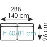 AEK - ROMA SOFA 2 BB - 2 OSOBOWA BEZ FUNKCJI I BEZ BOKÓW