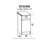 LIVEO - ELIZA Szafka EZ10/D40 | Dolna 40 | 1 Drzwi