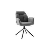 MC AKCENT - RAFAELA S Krzesło | Obrót siedziska | Tkanina antracyt | Stelaż czarny mat | RA4S46AN
