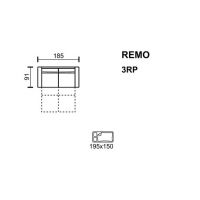 Meblomak - REMO Sofa 3RP 3-osobowa rozkładana z pojemnikiem