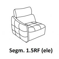 Bydgoskie Meble - DAVOS Segm.1,5RF ele L | Segment 1,5 z lewym bokiem | funkcja relax elektryczna