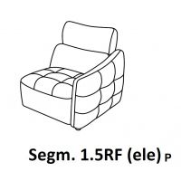 Bydgoskie Meble - DAVOS Segm.1,5RF ele P | Segment 1,5 z prawym bokiem | funkcja relax elektryczna