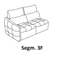 Bydgoskie Meble - DAVOS Segm.3F L | Segment 3 z lewym bokiem | funkcja spania | stelaż włoski