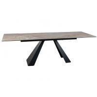 SIGNAL - SALVADORE CERAMIC Stół rozkładany 160-240x90x76 | ONICE ORO Beż | Czarny mat