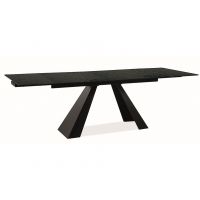 SIGNAL - SALVADORE CERAMIC Stół rozkładany 160-240x90x76 | Melted Glass | Czarny mat