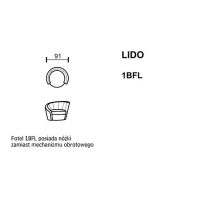 Meblomak - LIDO Fotel 1BFL (lewy) bez funkcji