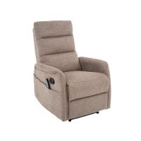 SIGNAL - SOLON M BREGO Fotel rozkładany z funkcja masażu | Tkanina | Beż BREGO 34 | z MR