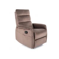 SIGNAL - SOLON M Velvet Fotel rozkładany z funkcja masażu | Tkanina | Cappuccino Velvet 38 | z MR