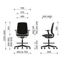 PROFIM - LIGHT UP Fotel obrotowy biurowy gabinetowy 350S | Oparcie siatkowe | Mechanizm Syncho | Hoker z podnóżkiem Aranżacja