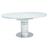 SIGNAL - STRATOS Stół rozkładany 120(160)x120x76h cm | Bialy lakier