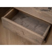 KATMANDU MEBLE - ADRIA Szafka nocna stojąca | Dąb dymiony | PRHADRIA01DD
