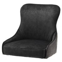 MC AKCENT - SHEFFIELD A Krzesło | Obrót siedziska | 4 Nogi owalne metal czarny mat | Tkanina Antracyt | SHEA66AN | SHGD73SM