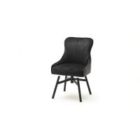MC AKCENT - SHEFFIELD A Krzesło | Obrót siedziska | 4 Nogi okrągłe metal czarny mat | Tkanina Antracyt | SHEA66AN | SHGD63SM