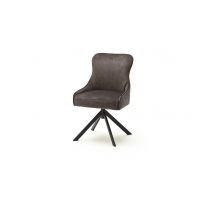 MC AKCENT - SHEFFIELD A Krzesło | Obrót siedziska | 4 Nogi owalne metal czarny mat | Tkanina Cappuccino | SHEA66CX | SHGD73SM