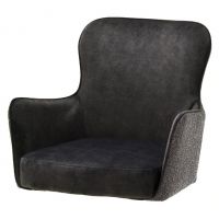 MC AKCENT - SHEFFIELD B Krzesło | Obrót siedziska | 4 Nogi okrągłe metal czarny mat | Tkanina Antracyt | SHEB66AN | SHGD63SM