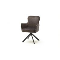 MC AKCENT - SHEFFIELD B Krzesło | Obrót siedziska | 4 Nogi owalne metal czarny mat | Tkanina Cappuccino | SHEB66CX | SHGD73SM