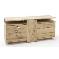 MC AKCENT - SANTORI RTV Szafka SAN17.T31 | Dąb sękaty olejowany w kolorze bianco