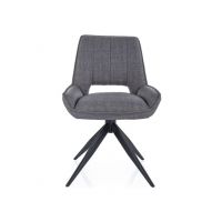 SIGNAL - TELLO BJORN Krzesło | Obrót siedziska | Tkanina Bjorn Szary 13 | Stelaż Czarny mat