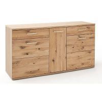 MC AKCENT - SANTORI Komoda SAN17.T01 | Dąb sękaty olejowany w kolorze bianco