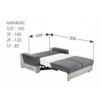 PMW - TOGO 3,5F Sofa z funkcją spania