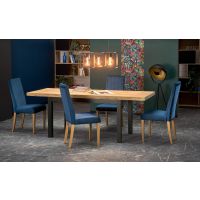 HALMAR - TIAGO Stół rozkładany | dąb craft nogi czarne | z PL