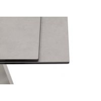 MC AKCENT - TOBAGO Stół 180-260x95x77 | Szkło | Ceramica Jasnoszara | Nogi Metal Czarny mat | TO18SMHG